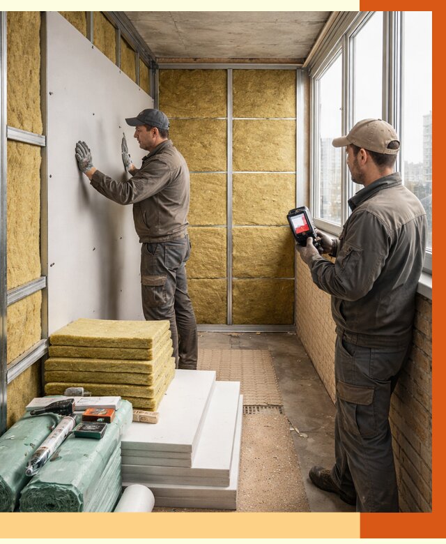 Утепление балкона в Канаше от 4622 руб. под ключ | ТепломастерКна