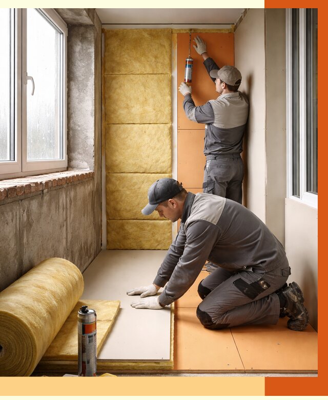 Утепление лоджии под ключ в Канаше от 6677 руб/м2 — комплексное решение | ТепломастерКна